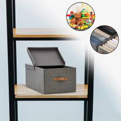Storagebox mit Deckel,Holz/Karton verstärkt,...