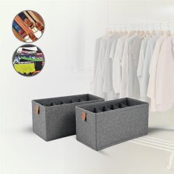 2er Set Storagebox 6 Fächer, Karton verstärkt,...