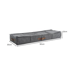 Multi-Organizer,Kartonverstärkt,faltbar,BOXXN SMILE®, 90x30x12cm, Leinen, Polyester, Farbe grau