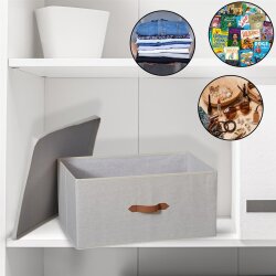 Storagebox,Holz/Karton verstärkt, faltbar mit Deckel...