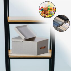 Storagebox mit Deckel,Holz/Karton verstärkt,...