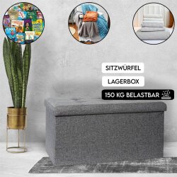 Sitztruhe/Storagebox faltbar,Holz/Karton verstärkt,...
