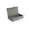 Storagebox-Brillensammler, Holz/Karton verstärkt,faltbar,BOXXN SMILE®, 30x17x6cm, Leinen, Polyester, Farbe grau